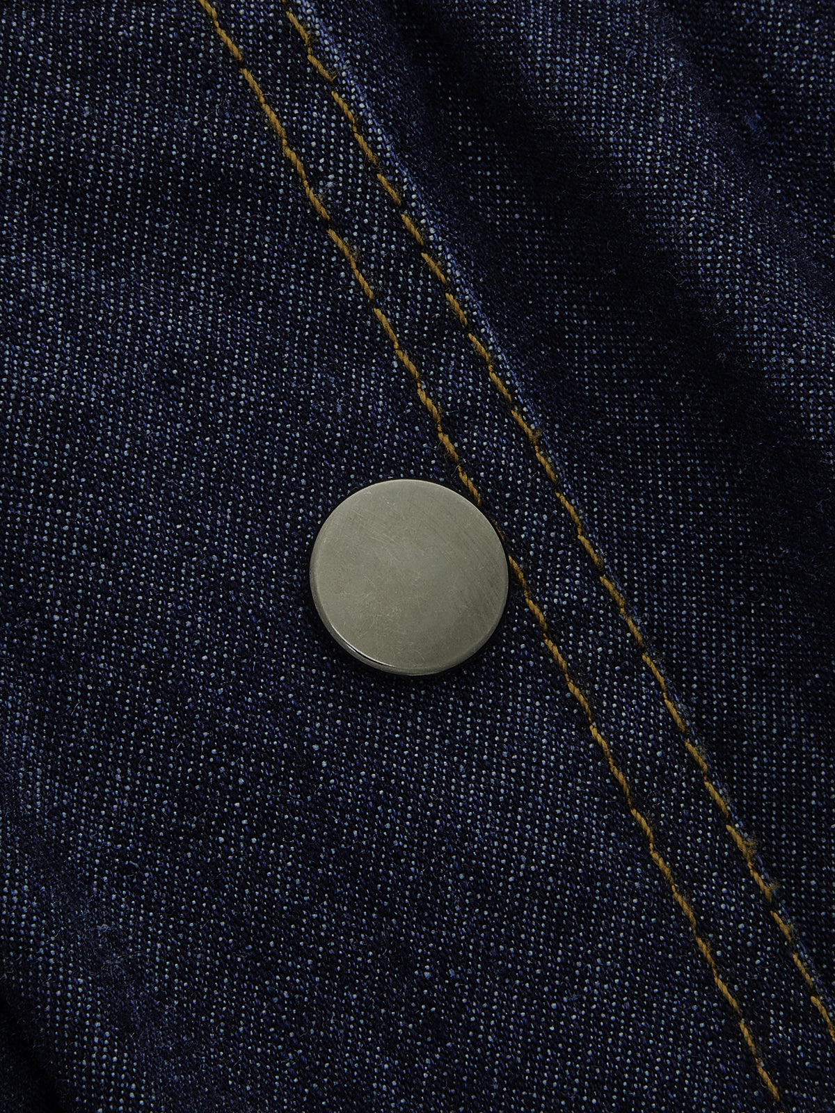 V Yaka Önden Düğmeli Denim Maxi Elbise