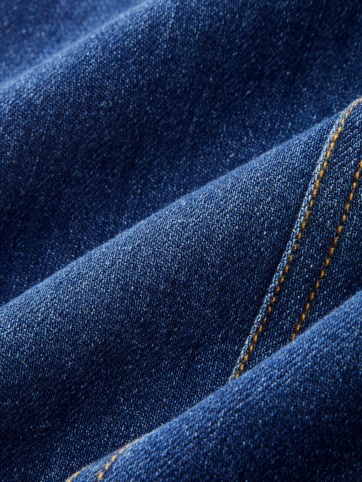 Kare Yaka Dikiş Detaylı Denim Vücuda Oturan Elbise
